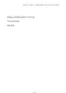 新疆xx大型灌区新建骨干水利工程可行性研究报告