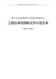 泰州市高铁南站综合交通枢纽涉铁道路工程招标文件