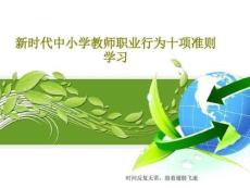 新时代中小学教师职业行为十项准则学习文档