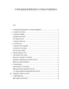 中国短途旅游消费新趋势与目的地开发策略报告.docx