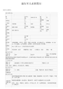 退伍军人求职简历_708