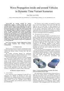 2006 03 Wave Propagation inside and around Vehicles in Dynamic Time Variant Scenarios