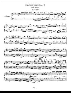 巴赫英国组曲 English Suite No 4 in F. BWV 809 钢琴谱 巴赫钢琴作品全集