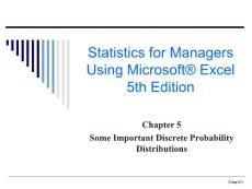 利用Excel进行统计分析-Chapter5-Some Important Discrete Probability Distributions