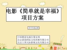 电影《简单就是幸福》项目商业计划书