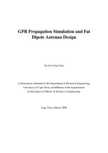 GPR Propagation Simulation and Fat Dipole Antenna Design-FEKO