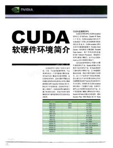 CUDA软硬件环境简介