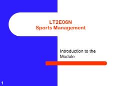 运动管理 运动经纪 Sports Management