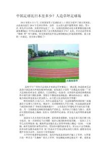中国足球比日本差多少人造草坪足球场