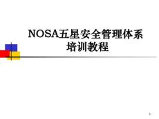 NOSA五星安全管理体系培训教程