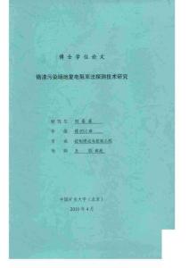 铬渣污染场地复电阻率法探测技术研究