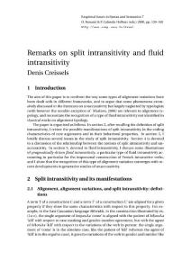 Remarks on split intransitivity and fluid intransitivity