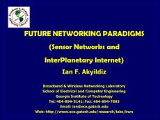 sensor networks - School of Electrical and Computer Engineering