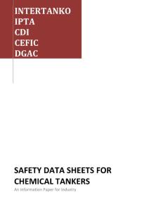 Material Safety Data Sheets for Chemical Tankers - The ：物质安全资料表的化学品船的