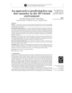 服装设计论文-An approach for predicting bra cup dart quantity in the 3D virtual environment