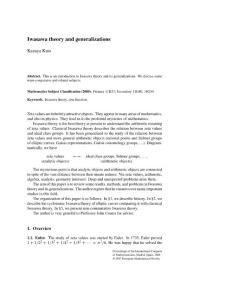 Iwasawa theory and generalizations