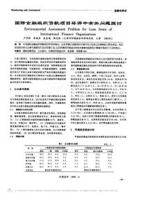 国际金融组织贷款项目环评中有关问题探讨