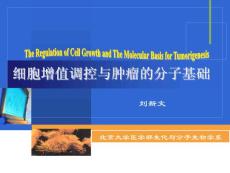 生物化学 细胞增值调控与肿瘤的分子基本