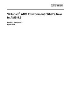 Cadence IC官方手册：Virtuoso AMS Environment What’s New