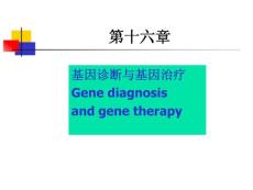 第十六章 基因诊断与基因治疗