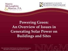 绿色能源：建筑与电站太阳能发电的问题概述 68p