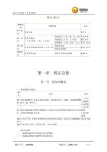 2014注册会计师税法必背1