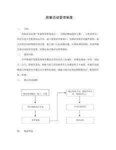 房展活动管理制度