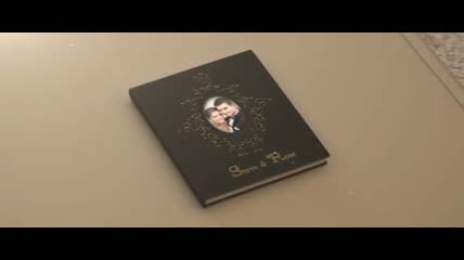 婚礼相册书本翻页弹起展示
