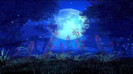 月夜梦幻粒子星光动态背景