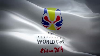 2019FIBA篮球世界杯标志旗帜动画