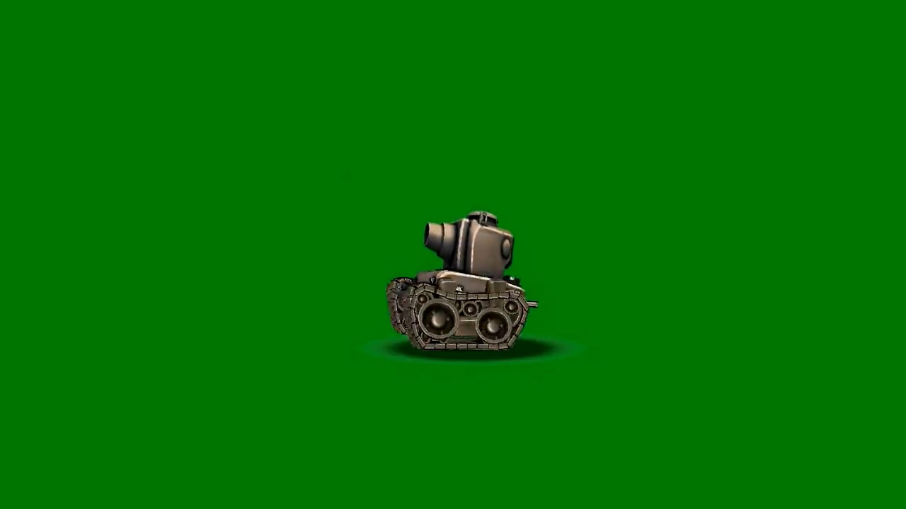 绿屏抠像卡通3D坦克1