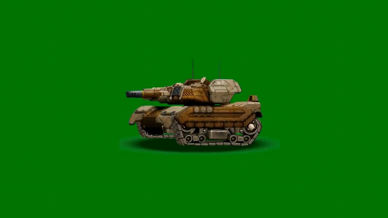 绿屏抠像卡通3D坦克4
