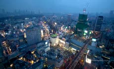 东京新宿的夜景延时摄影