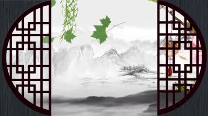 中国风水墨画视频素材