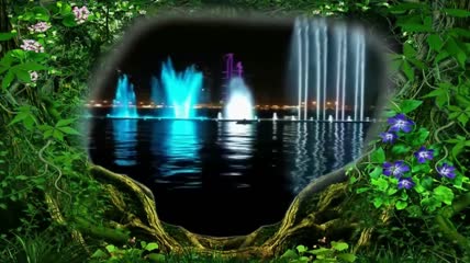 高清1080p -舞蹈彩色喷泉视频