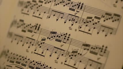 古典钢琴音乐乐谱视频素材