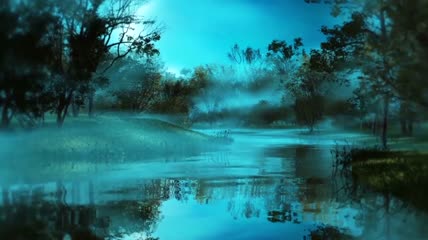 意境森林梦想湖泊童话视频素材