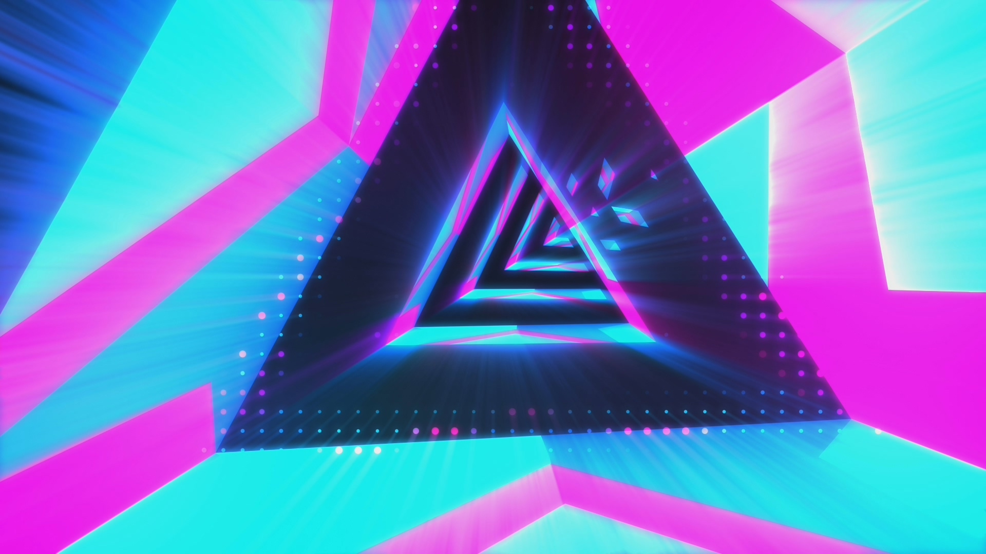 三角形几何光效视频素材背景