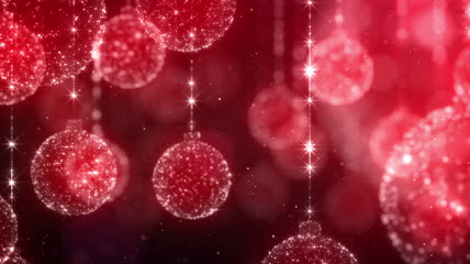 圣诞闪光红色挂球