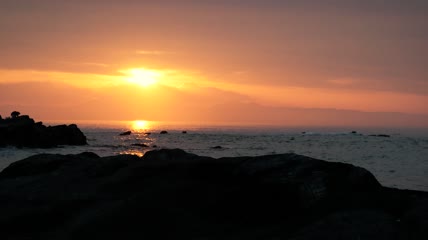 2K海边金色夕阳视频素材