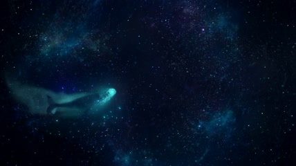 大鱼海棠星空粒子鲸鱼跃出海面唯美