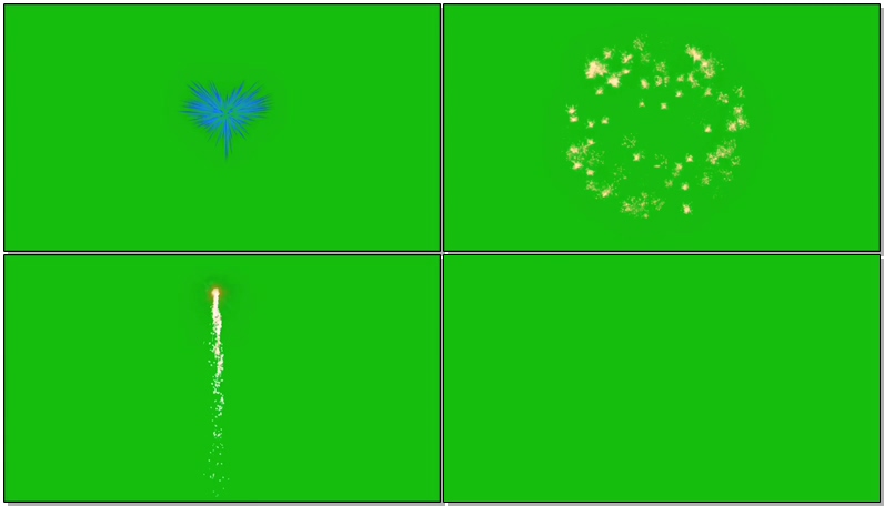 绿屏抠像烟火烟花