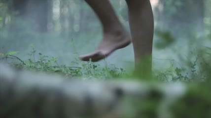 森林中行走视频素材