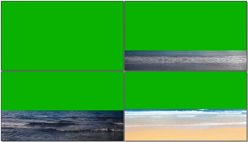 绿屏抠像大海海滩