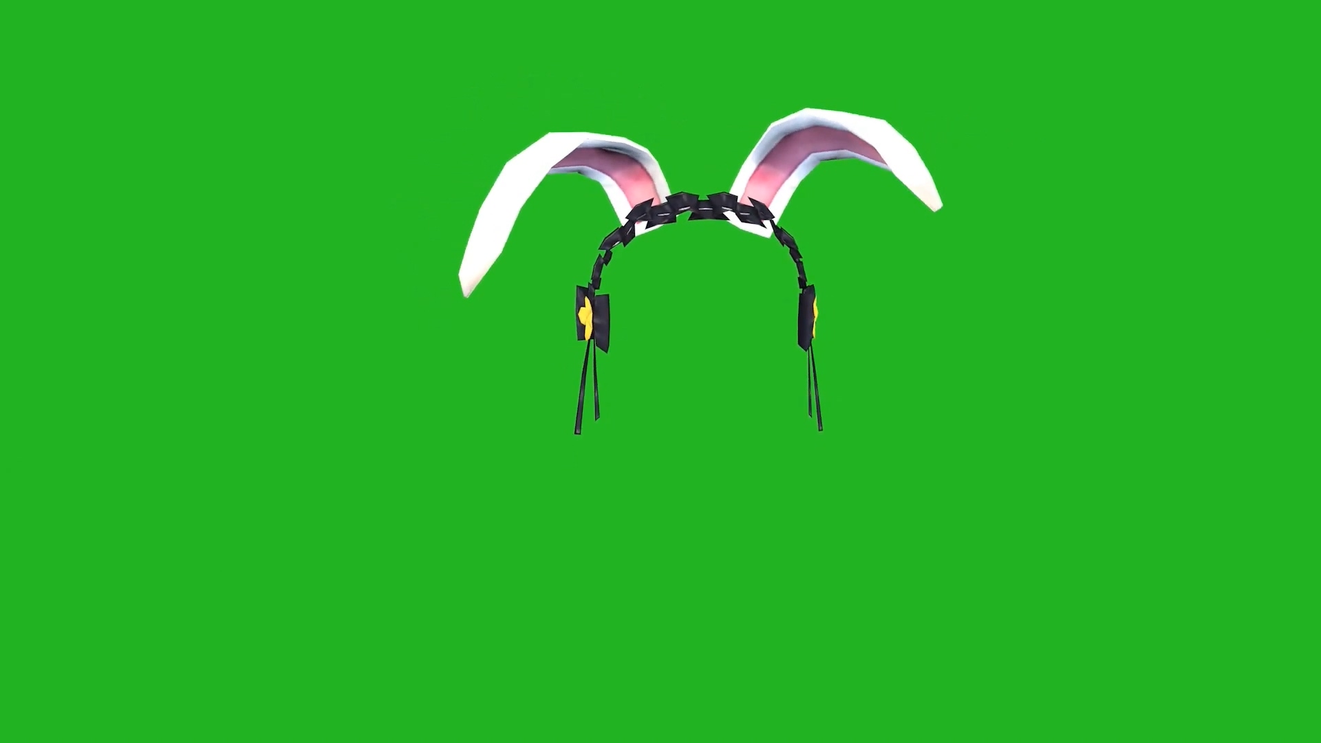 绿屏抠像兔耳朵发卡环