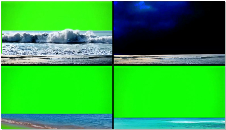 绿屏抠像大海海面