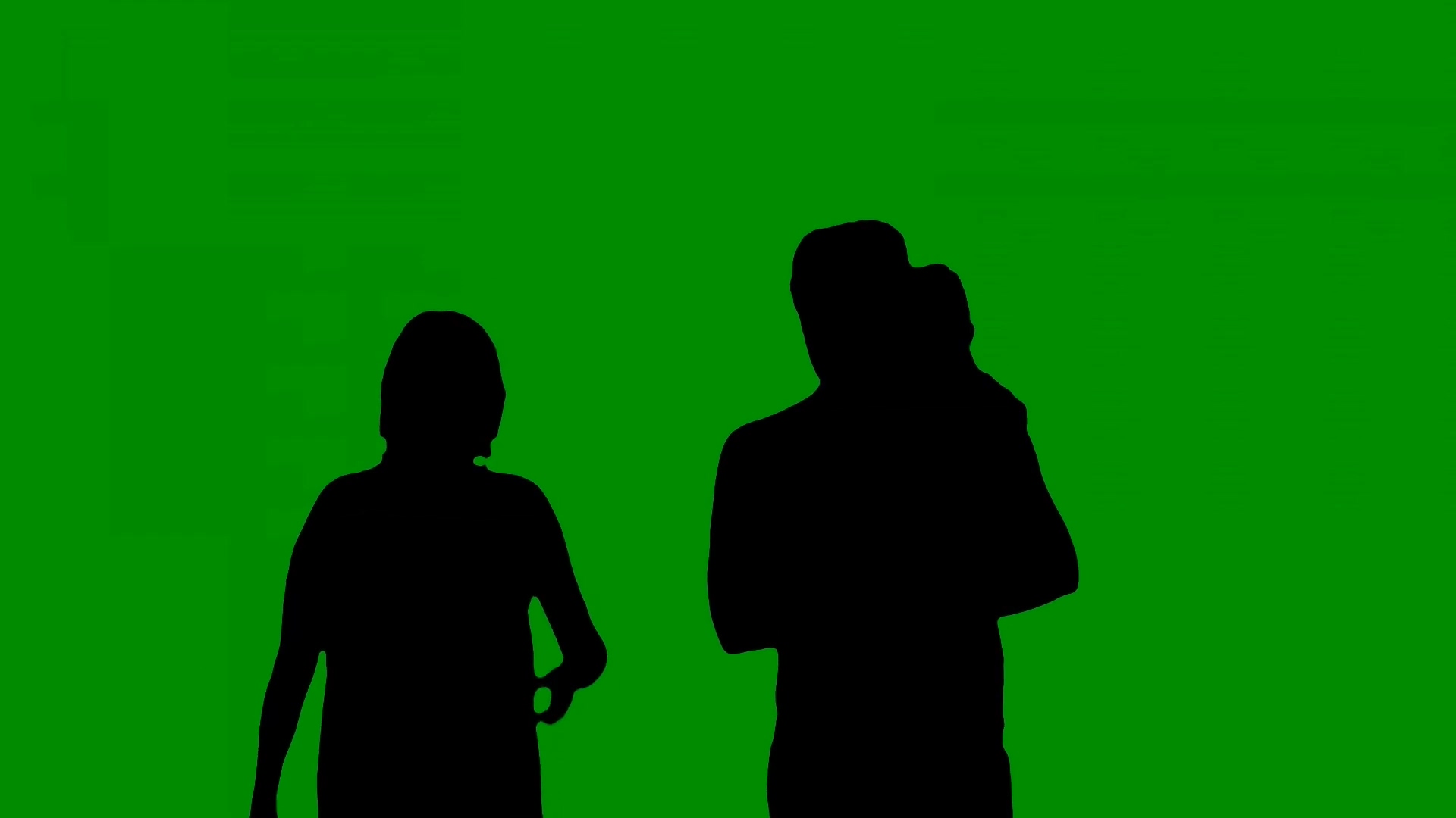 绿屏抠像夫妻背影