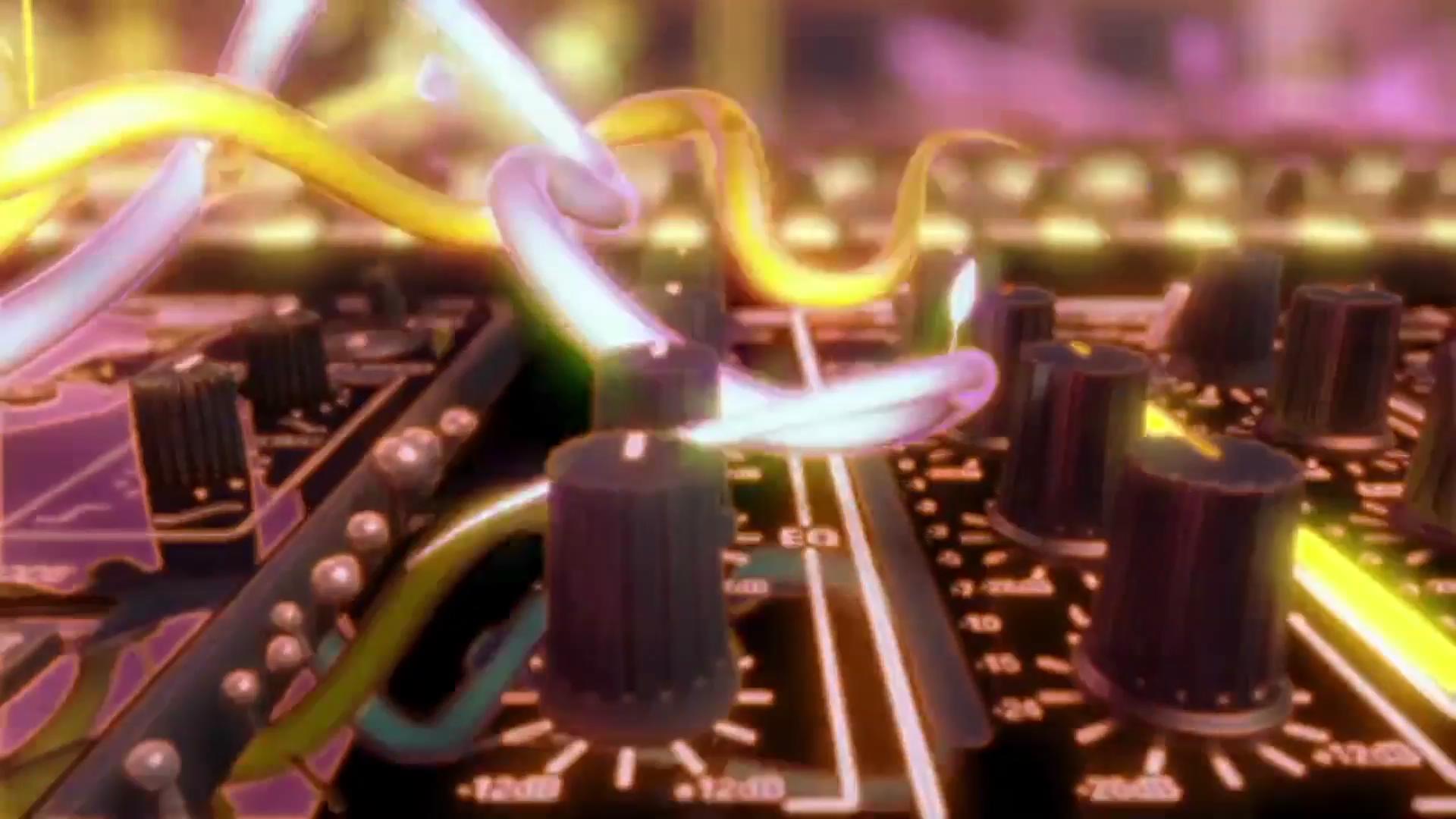 三维动感节奏CD碟机藤蔓生长LED动态背景视频素材
