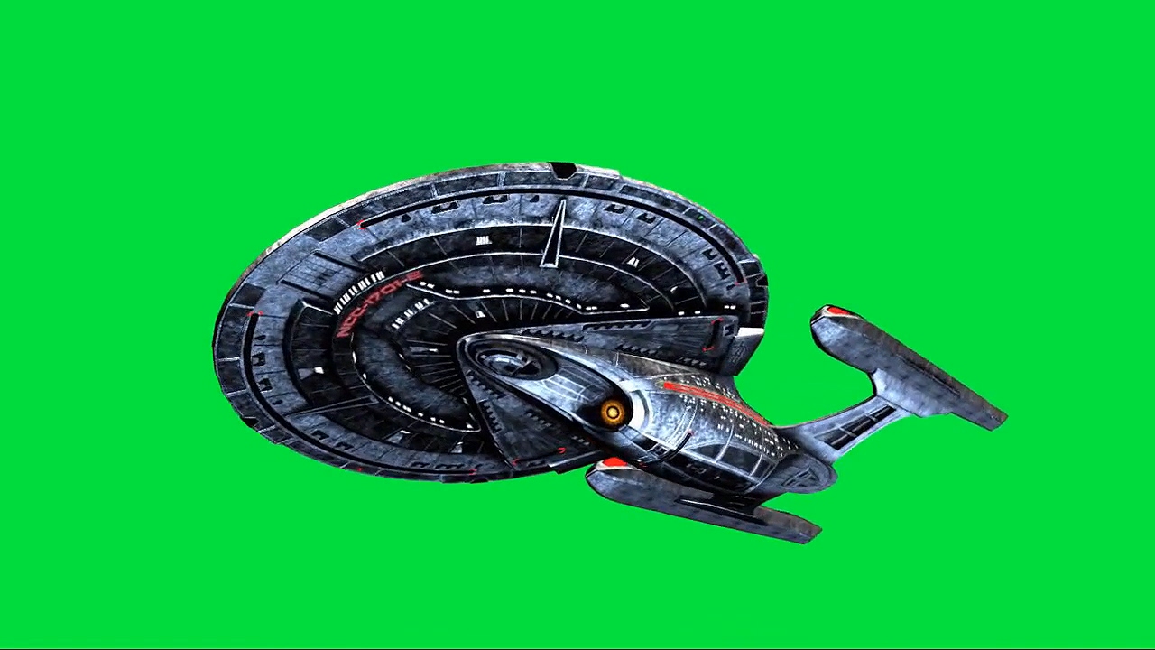 绿屏抠像星际迷航大型战舰