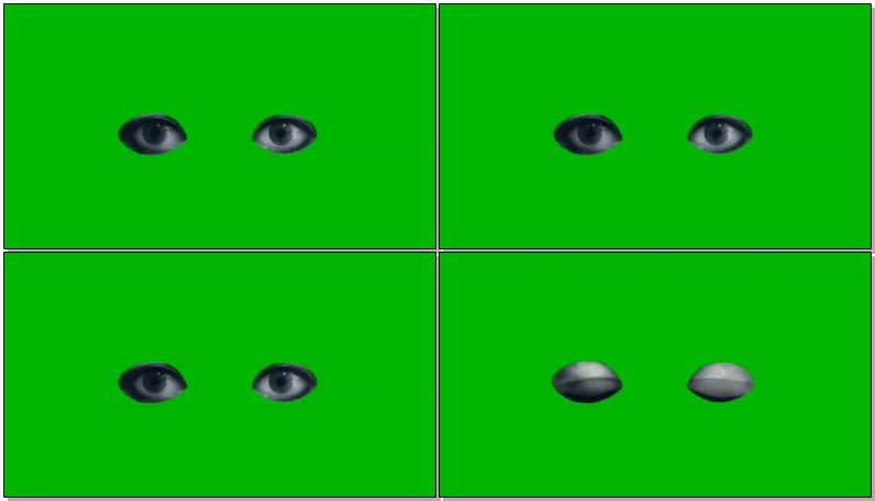 绿屏抠像黑色的眼睛